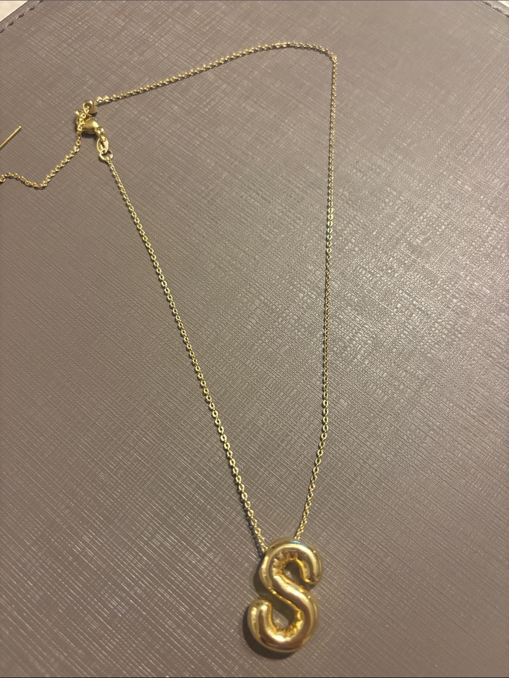 Gold Initial 'S' Pendant Necklace - Women's Jewelry